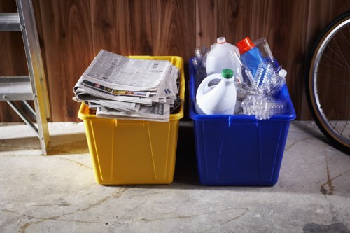 Recyclable materials being sorted